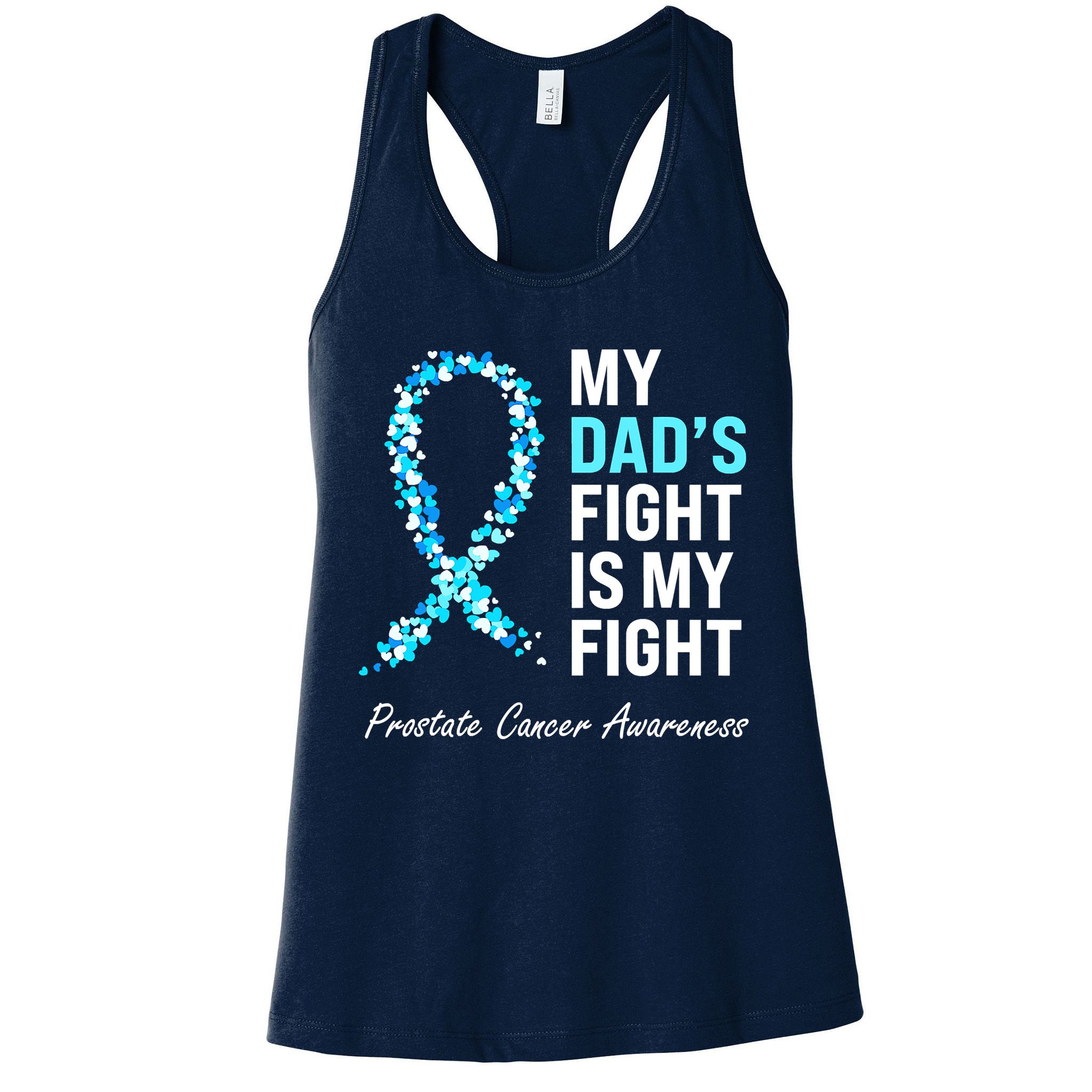 Family Prostate Cancer Awareness Light Blue Ribbon Survivor Womens Tank Top