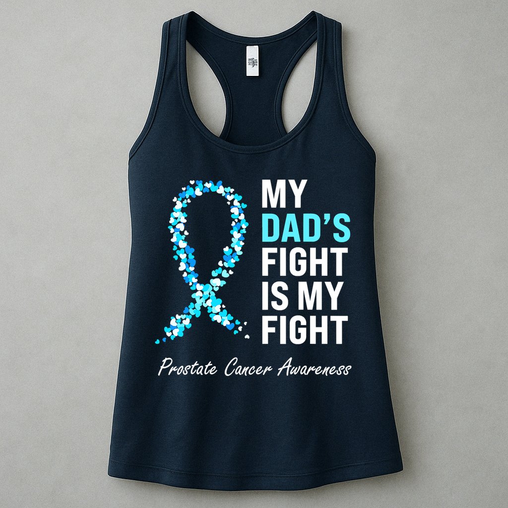 Family Prostate Cancer Awareness Light Blue Ribbon Survivor Womens Tank Top