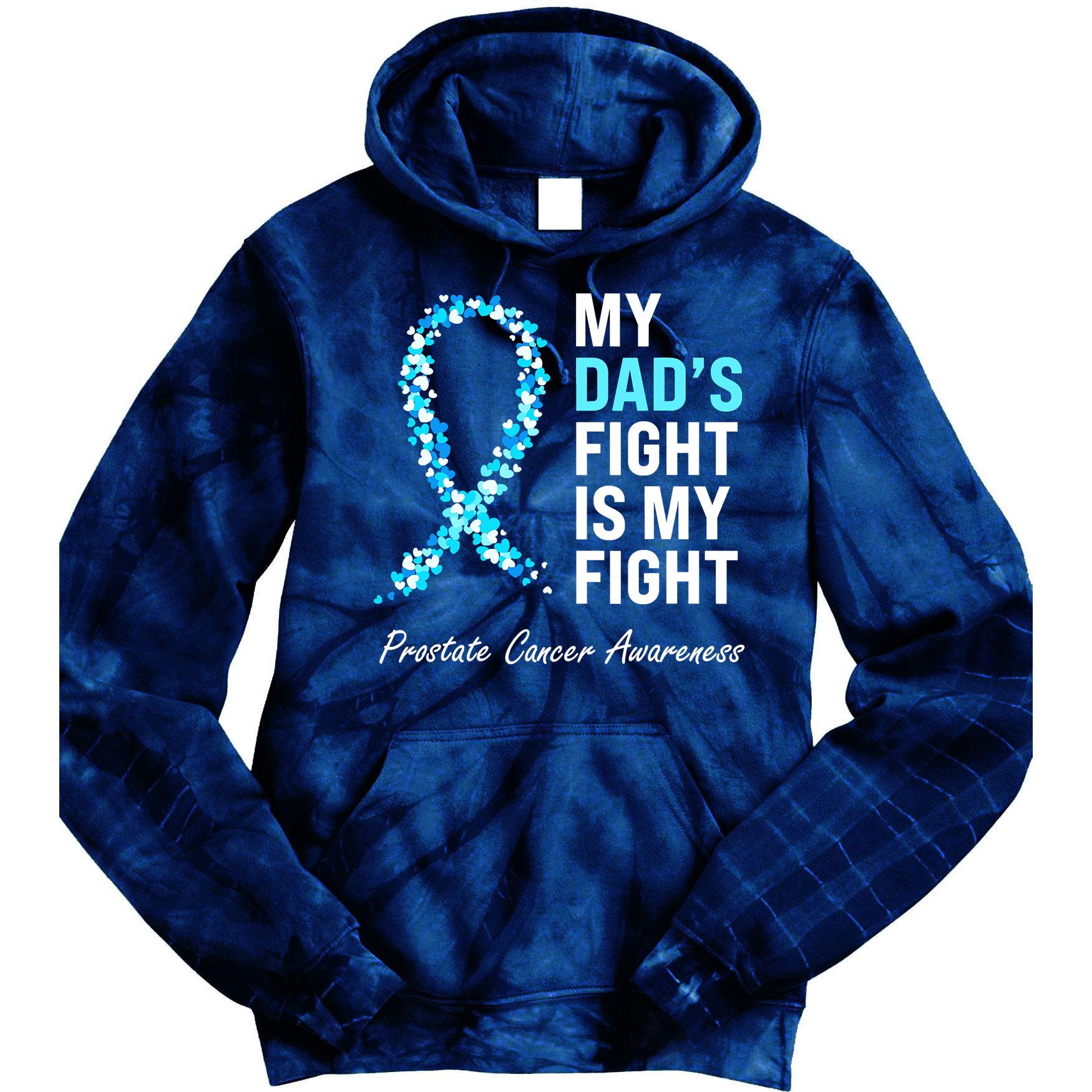Family Prostate Cancer Awareness Light Blue Ribbon Survivor Tie Dye Hoodie