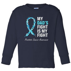 Family Prostate Cancer Awareness Light Blue Ribbon Survivor Toddler Long Sleeve Shirt