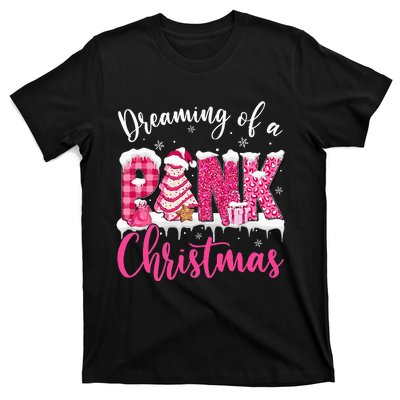 Festive Pink Christmas Tree Cakes Pajamas for the Holidays T-Shirt