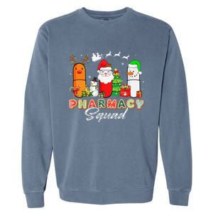 Funny Pills Christmas Lights Pharmacy Crew Reindeer Santa Garment-Dyed Sweatshirt