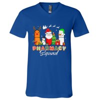 Funny Pills Christmas Lights Pharmacy Crew Reindeer Santa V-Neck T-Shirt