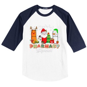 Funny Pills Christmas Lights Pharmacy Crew Reindeer Santa Baseball Sleeve Shirt