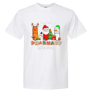 Funny Pills Christmas Lights Pharmacy Crew Reindeer Santa Garment-Dyed Heavyweight T-Shirt