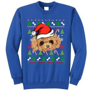 Funny Poodle Christmas Ugly Sweater Poodle Tree Lights Xmas Gift Sweatshirt