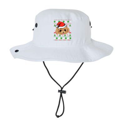 Funny Poodle Christmas Ugly Sweater Poodle Tree Lights Xmas Gift Legacy Cool Fit Booney Bucket Hat