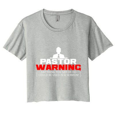 Funny Pastor Christian Jesus Believer Appreciation Gift Cool Gift Women's Crop Top Tee