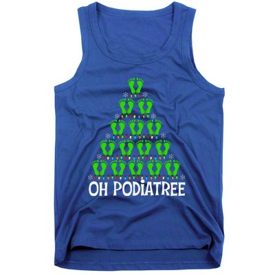 Funny Podiatry Christmas Tree Foot Podiatrist Christmas Xmas Tank Top