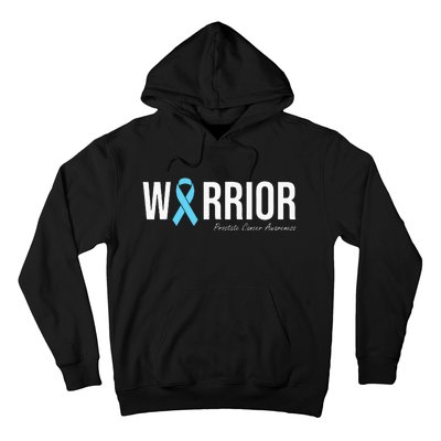 Family Prostate Cancer Awareness Light Blue Ribbon Warrior Hoodie