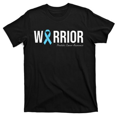 Family Prostate Cancer Awareness Light Blue Ribbon Warrior T-Shirt