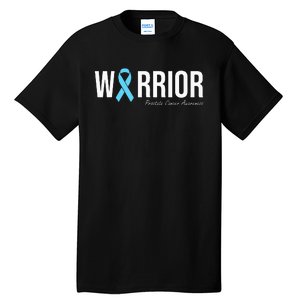 Family Prostate Cancer Awareness Light Blue Ribbon Warrior Tall T-Shirt