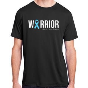 Family Prostate Cancer Awareness Light Blue Ribbon Warrior Adult ChromaSoft Performance T-Shirt