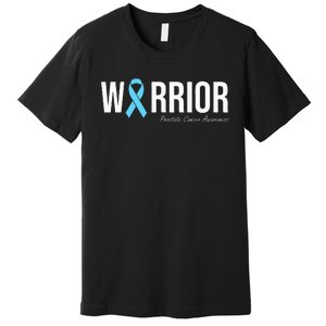 Family Prostate Cancer Awareness Light Blue Ribbon Warrior Premium T-Shirt