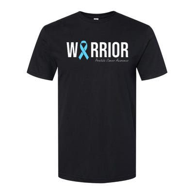 Family Prostate Cancer Awareness Light Blue Ribbon Warrior Softstyle CVC T-Shirt