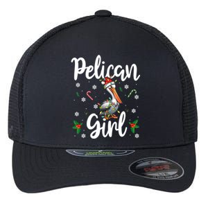 Funny Pelican Christmas Santa Hat Lights Snowflakes Gift Flexfit Unipanel Trucker Cap