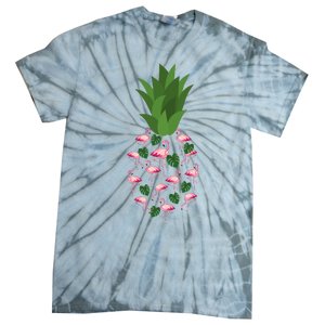 Flamingo Pineapple Cute Fun Summer Tie-Dye T-Shirt