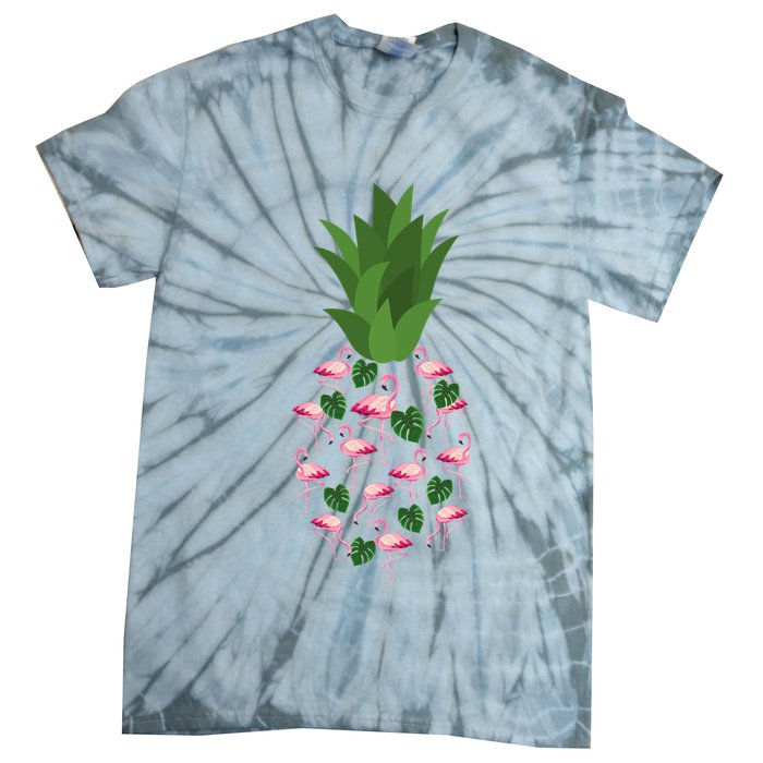 Flamingo Pineapple Cute Fun Summer Tie-Dye T-Shirt