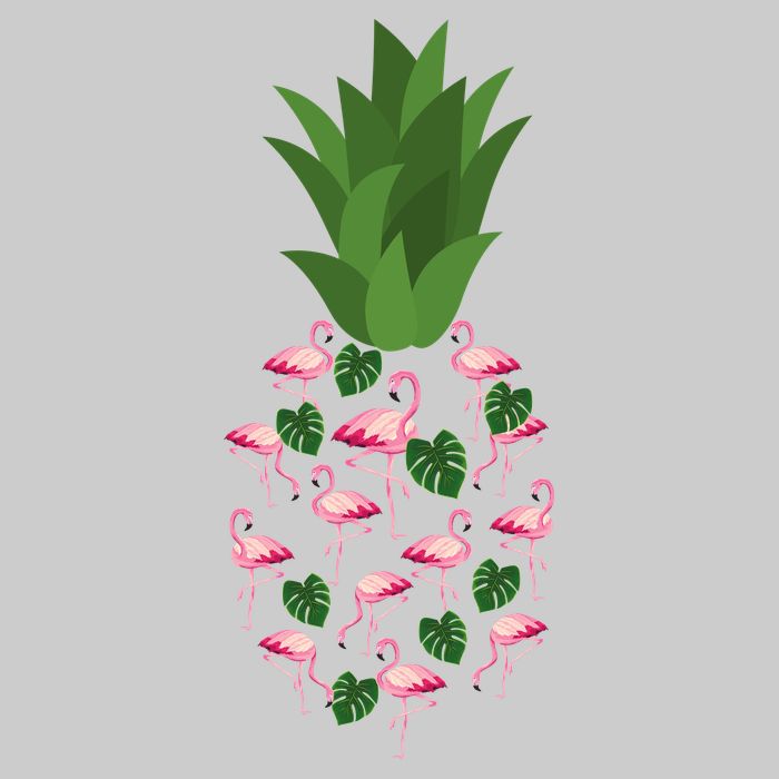 Flamingo Pineapple Cute Fun Summer Tie-Dye T-Shirt