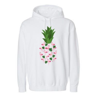 Flamingo Pineapple Cute Fun Summer Garment-Dyed Fleece Hoodie