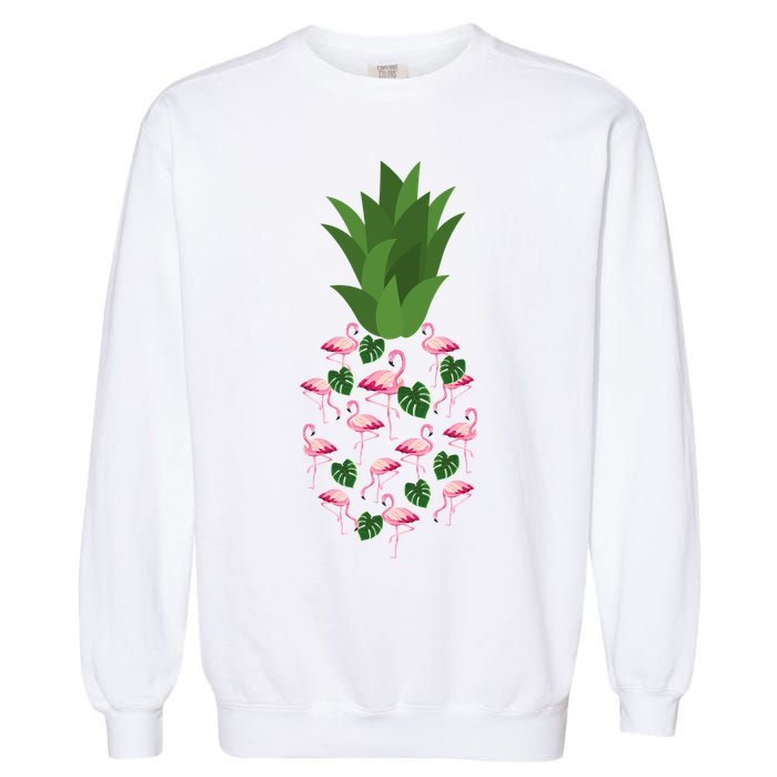Flamingo Pineapple Cute Fun Summer Garment-Dyed Sweatshirt