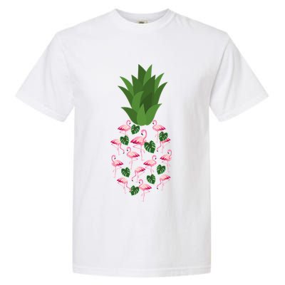 Flamingo Pineapple Cute Fun Summer Garment-Dyed Heavyweight T-Shirt