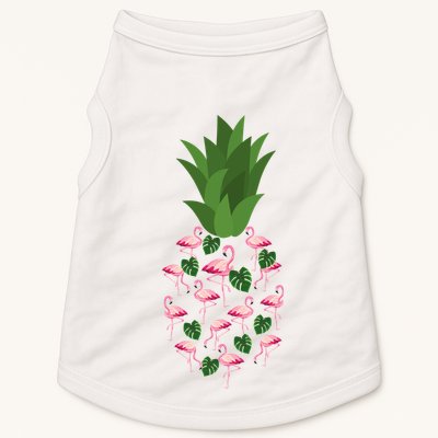Flamingo Pineapple Cute Fun Summer Doggie Tank