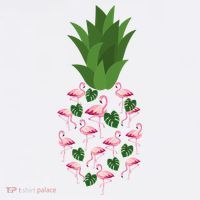 Flamingo Pineapple Cute Fun Summer T-Shirt