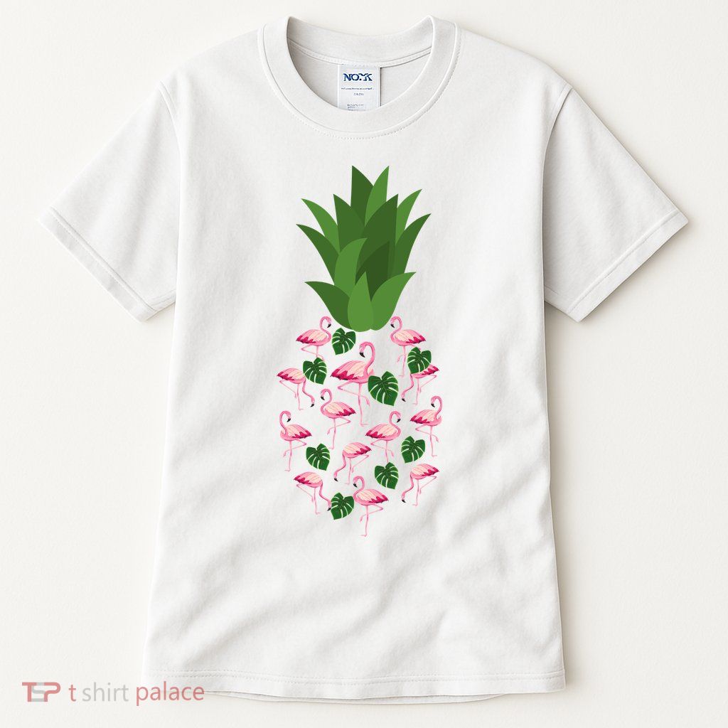 Flamingo Pineapple Cute Fun Summer Tall T-Shirt