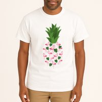 Flamingo Pineapple Cute Fun Summer Tall T-Shirt