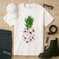 Flamingo Pineapple Cute Fun Summer Tall T-Shirt