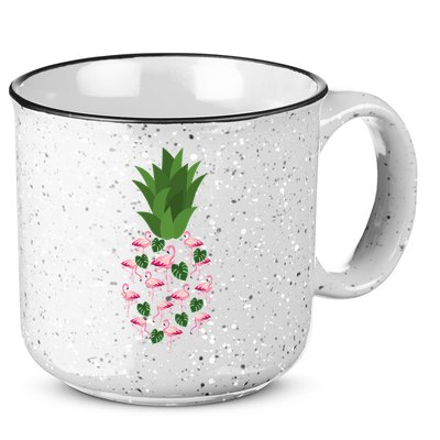 Flamingo Pineapple Cute Fun Summer 15oz Campfire Ceramic Mug