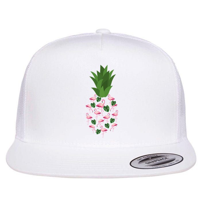 Flamingo Pineapple Cute Fun Summer Flatbill Hat