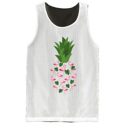 Flamingo Pineapple Cute Fun Summer Mesh Reversible Basketball Jersey Tank