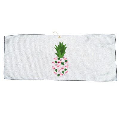 Flamingo Pineapple Cute Fun Summer Large Microfiber Waffle Golf Towel
