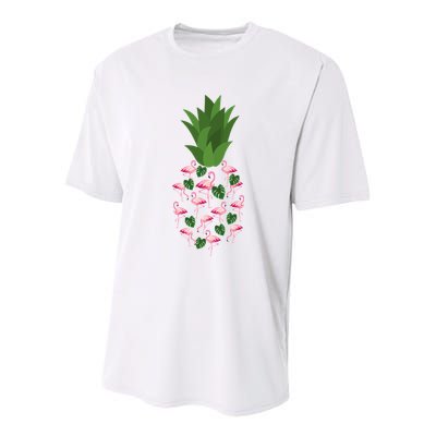 Flamingo Pineapple Cute Fun Summer Youth Performance Sprint T-Shirt