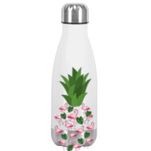 Flamingo Pineapple Cute Fun Summer Stainless Steel Insulated Water Bottle