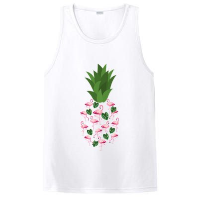 Flamingo Pineapple Cute Fun Summer PosiCharge Competitor Tank