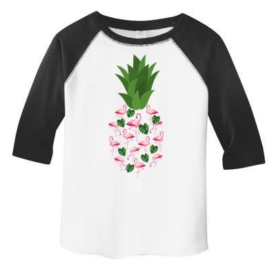 Flamingo Pineapple Cute Fun Summer Toddler Fine Jersey T-Shirt