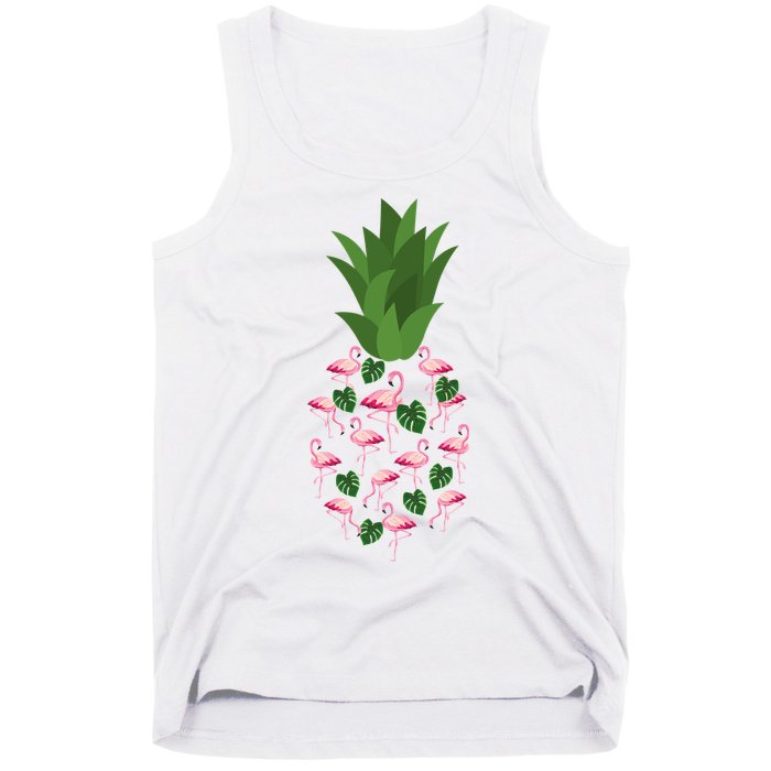 Flamingo Pineapple Cute Fun Summer Tank Top