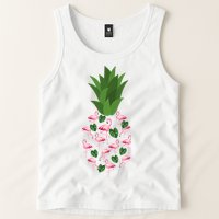 Flamingo Pineapple Cute Fun Summer Tank Top