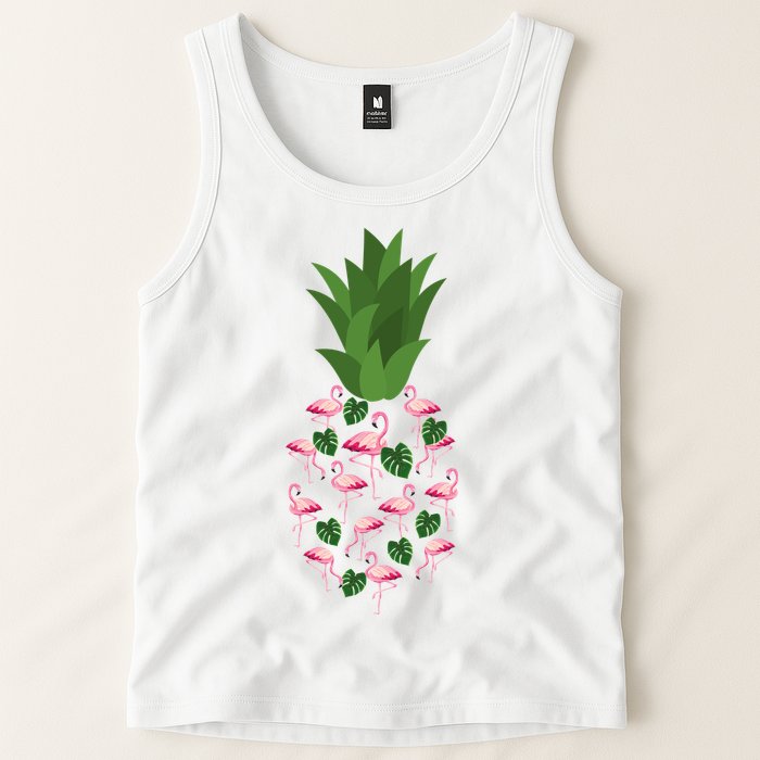 Flamingo Pineapple Cute Fun Summer Tank Top