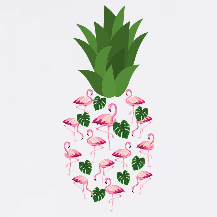 Flamingo Pineapple Cute Fun Summer Tank Top