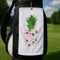 Flamingo Pineapple Cute Fun Summer Golf Towel