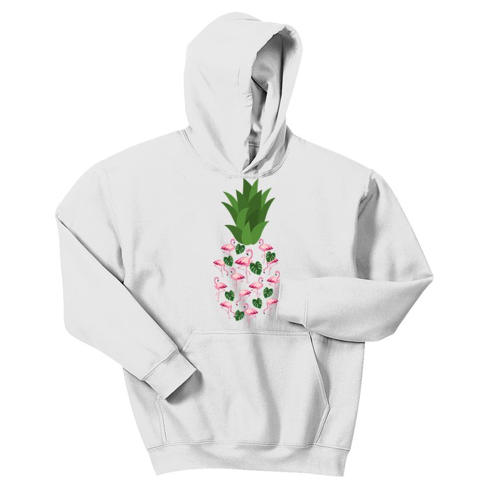 Flamingo Pineapple Cute Fun Summer Kids Hoodie