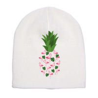 Flamingo Pineapple Cute Fun Summer Short Acrylic Beanie