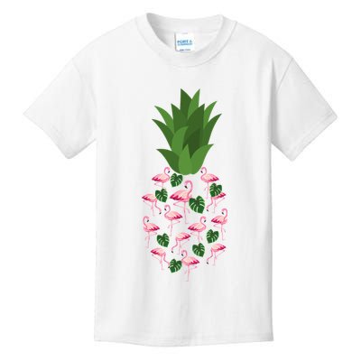 Flamingo Pineapple Cute Fun Summer Kids T-Shirt