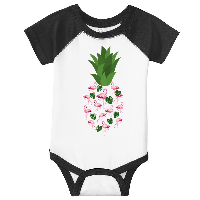 Flamingo Pineapple Cute Fun Summer Infant Baby Jersey Bodysuit