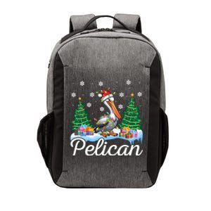 Funny Pelican Christmas Tree Snowflakes Santa Hat Lights Gift Vector Backpack