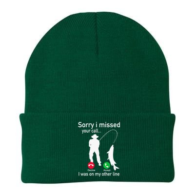 Fishing Phone Call With Fishing Line Funny Fish Fisherman Knit Cap Winter Beanie